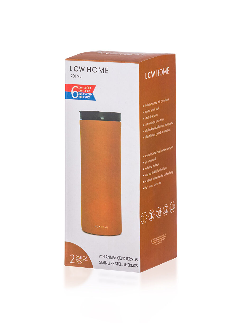 Оранжевый Термос-3