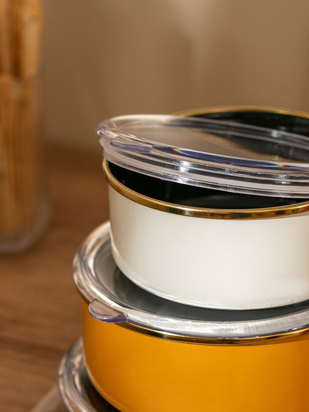 Karışık Renkli  Kapaklı Saklama Kabı 3'lü-2