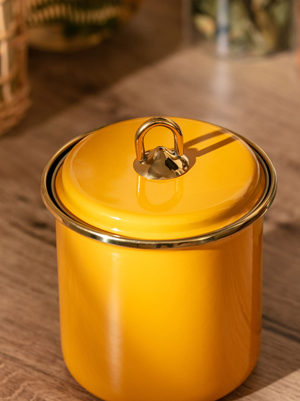 Sarı Kapaklı Saklama Kabı 12 cm-2