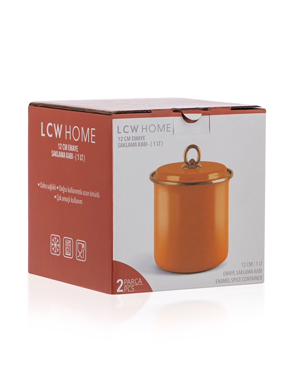 Sarı Kapaklı Saklama Kabı 12 cm-3