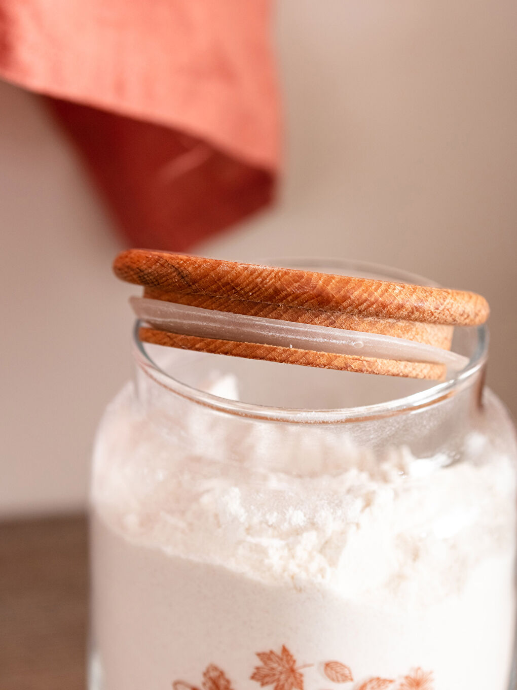 برطمان زجاج مطبوع بغطاء خشب 890 مل-3