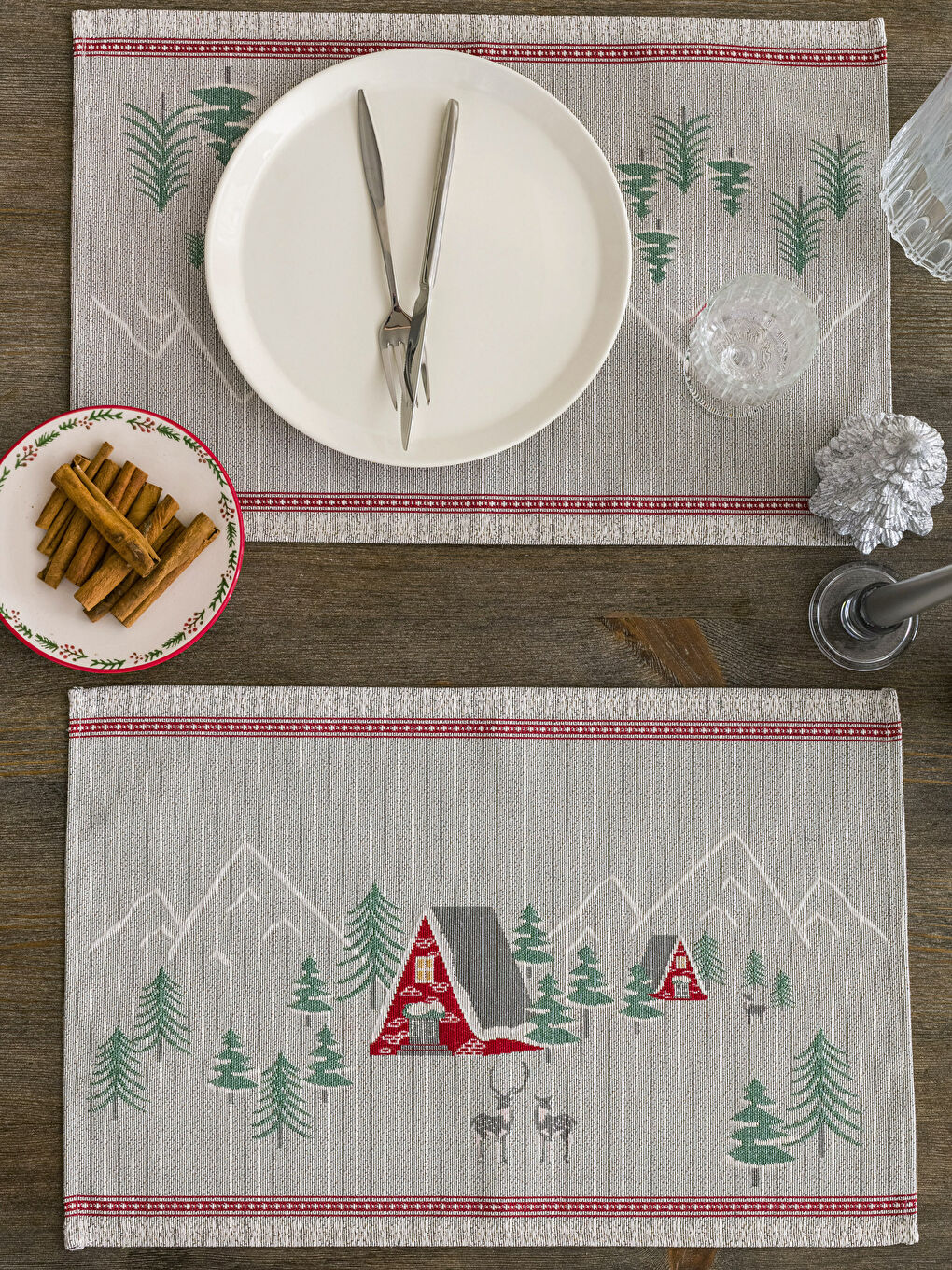 LCW HOME Printed Placemat 2 Pack 33x50 Cm -W2DU99Z8-F9C