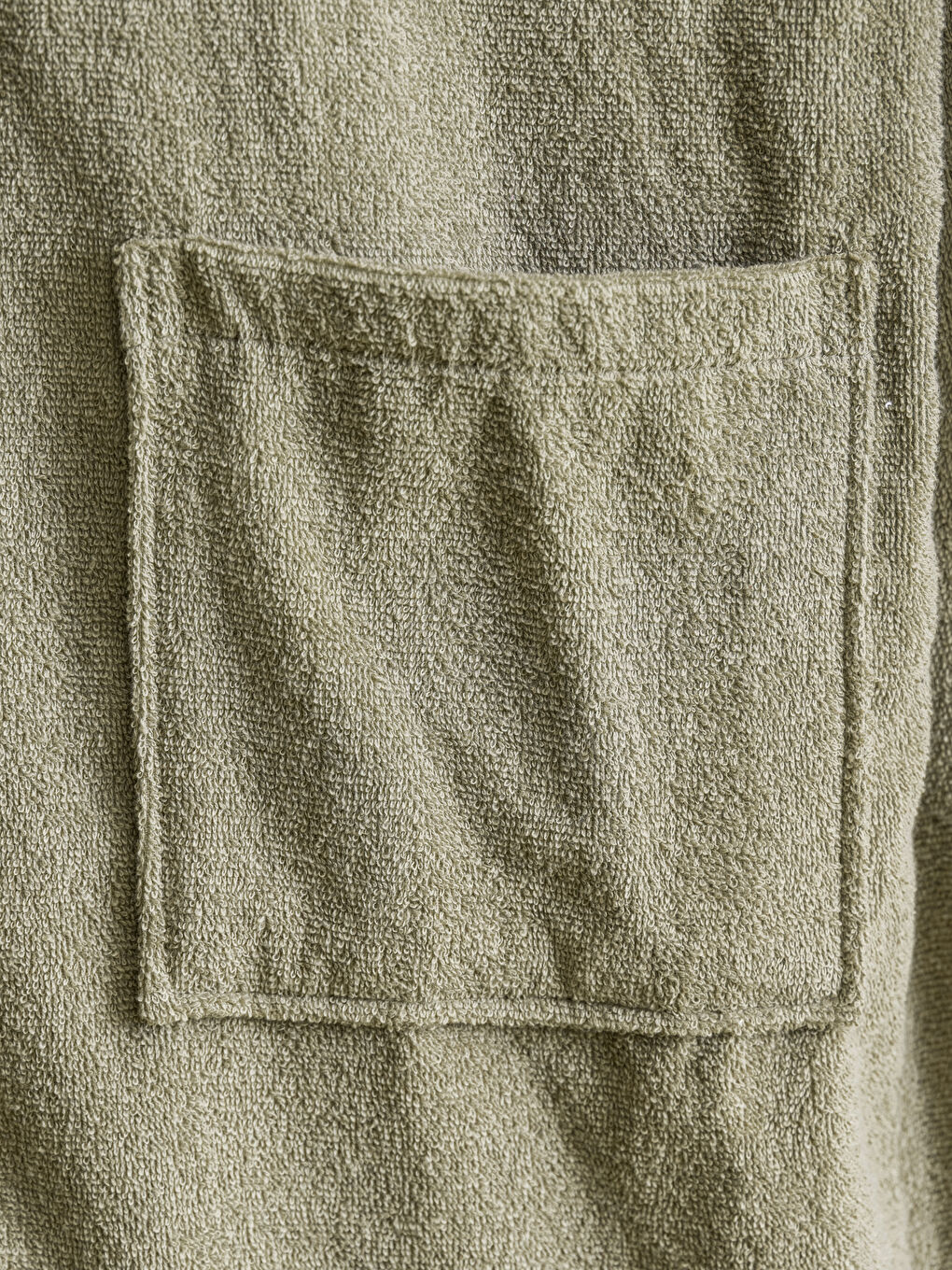 LCW HOME Plain V Neck Cotton Long Men's Bathrobe -W2EQ60Z8-GWK