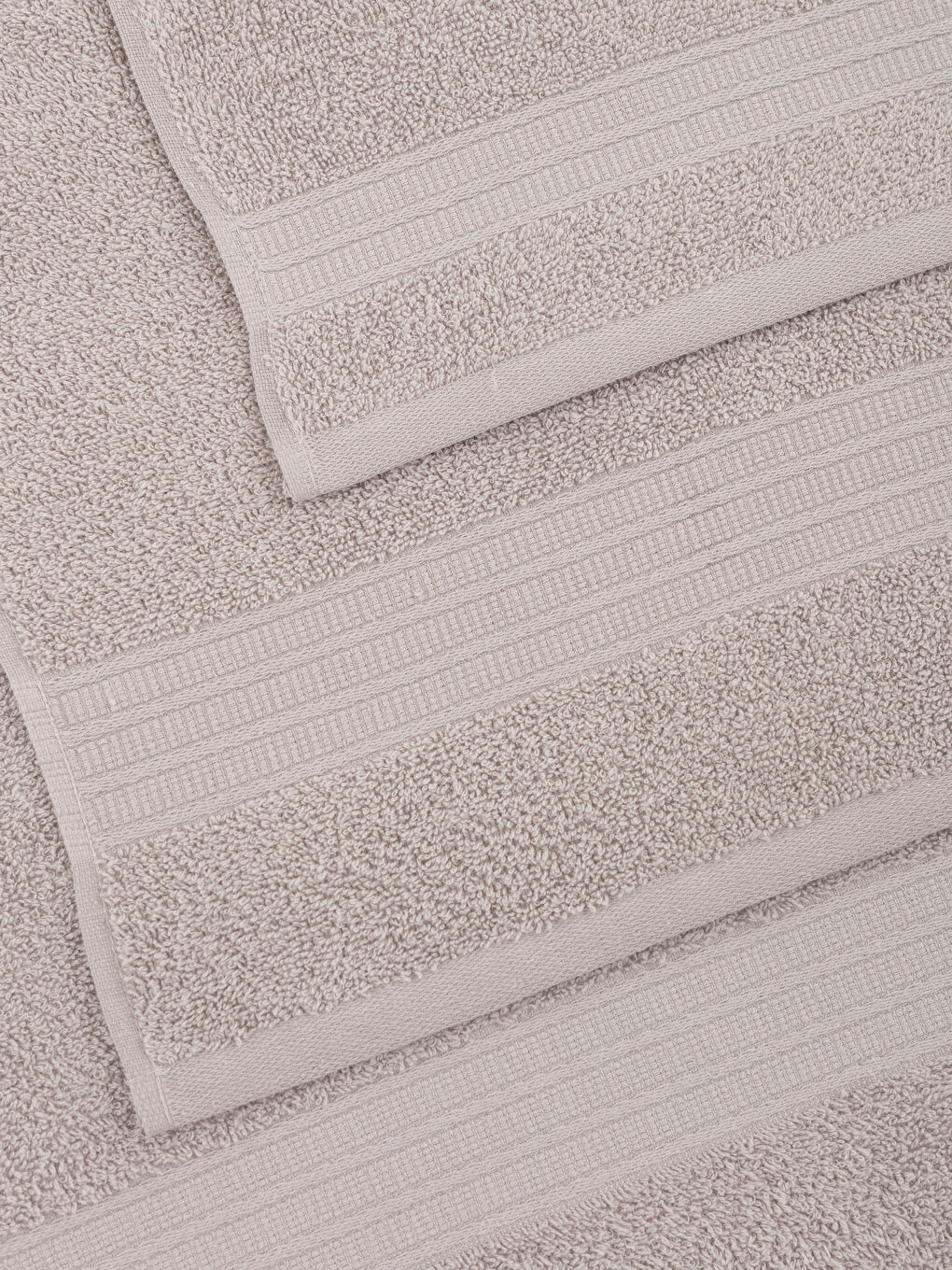 LCW HOME Plain Cotton Towel Set of 3 -W2EQ63Z8-DGA