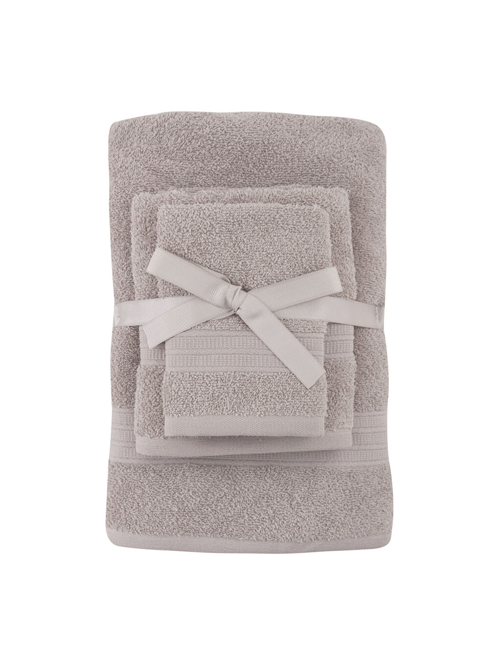 LCW HOME Plain Cotton Towel Set of 3 -W2EQ63Z8-DGA