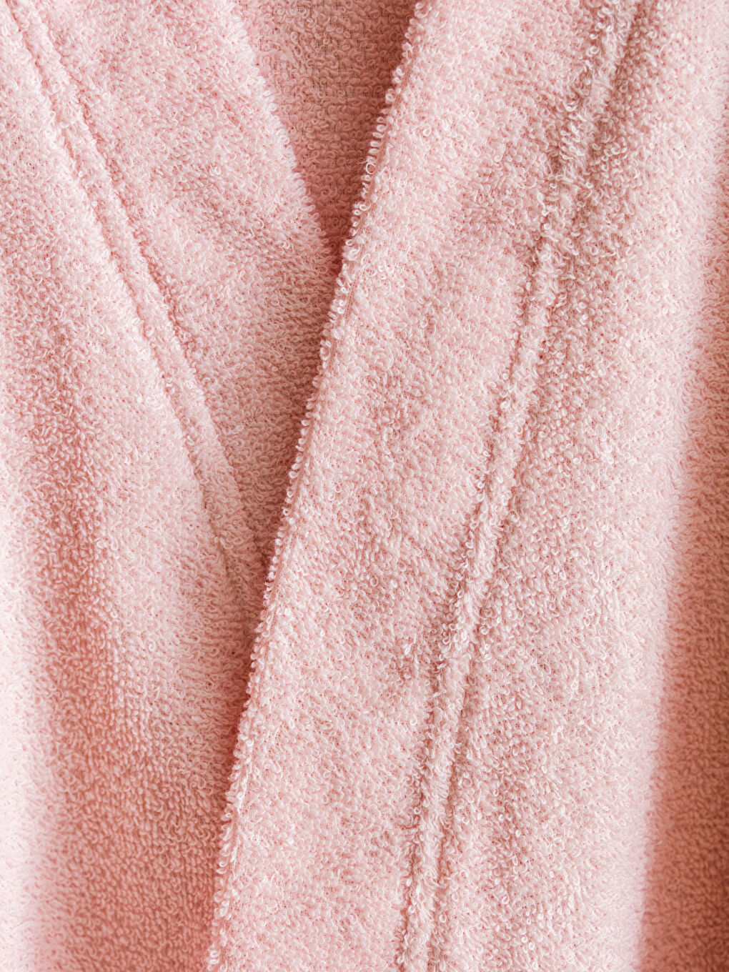 Plain Cotton Shawl Collar Women's Bathrobe-2