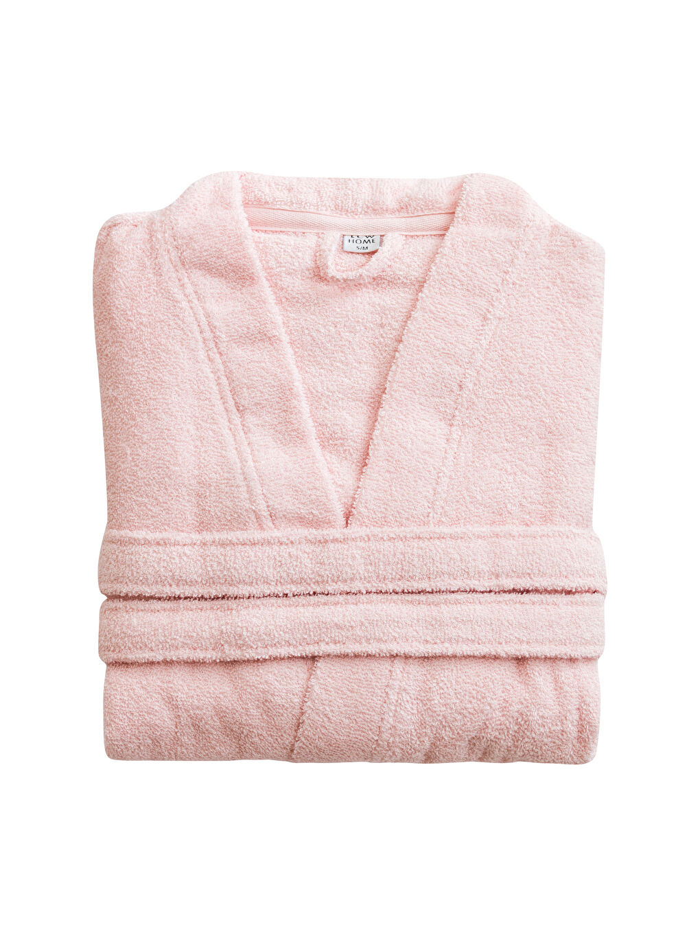 Plain Cotton Shawl Collar Women's Bathrobe-4