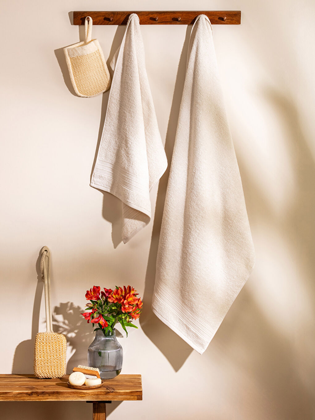 Plain Cotton Bath Towel Set of 2-2