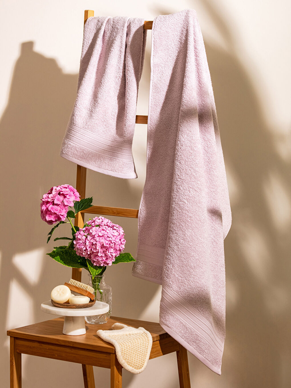 Plain Cotton Bath Towel Set of 2-1