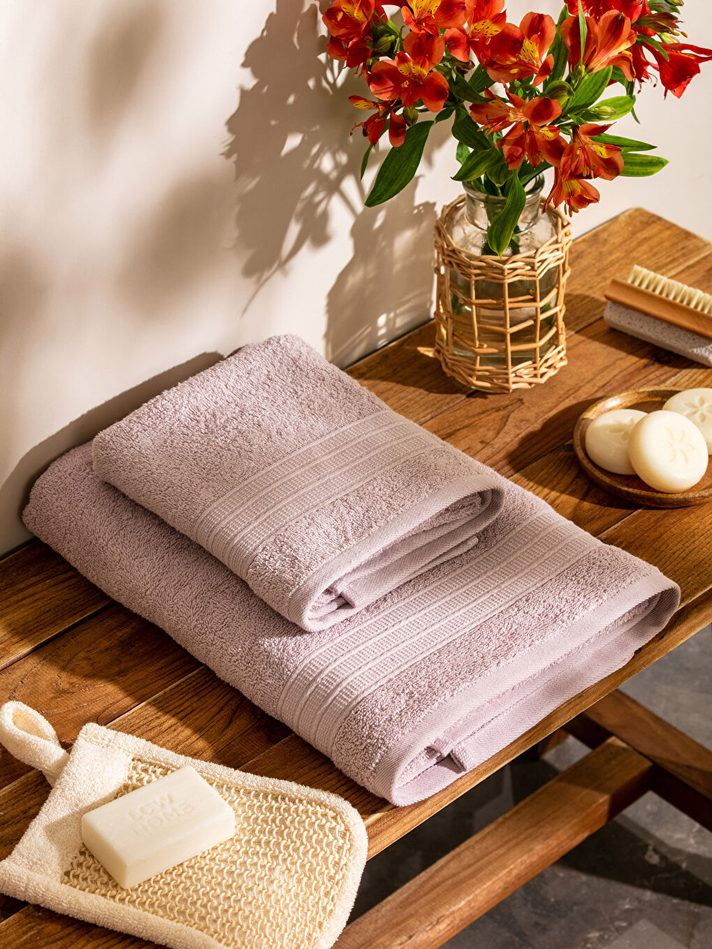 Plain Cotton Bath Towel Set of 2-2