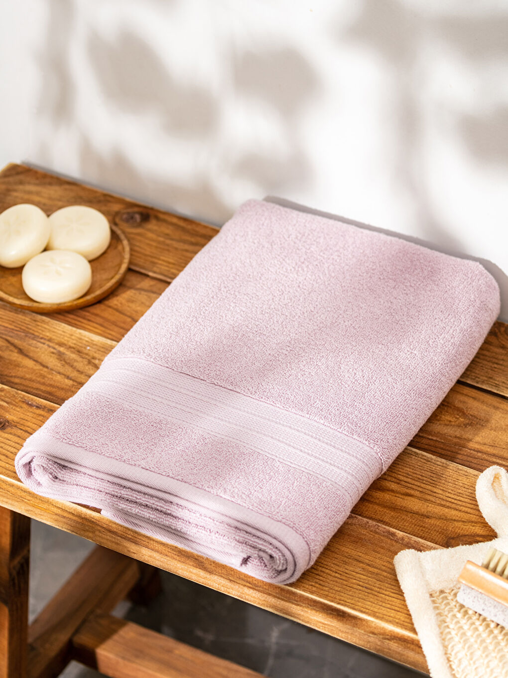 Serviette de bain unie 70x140 cm-1