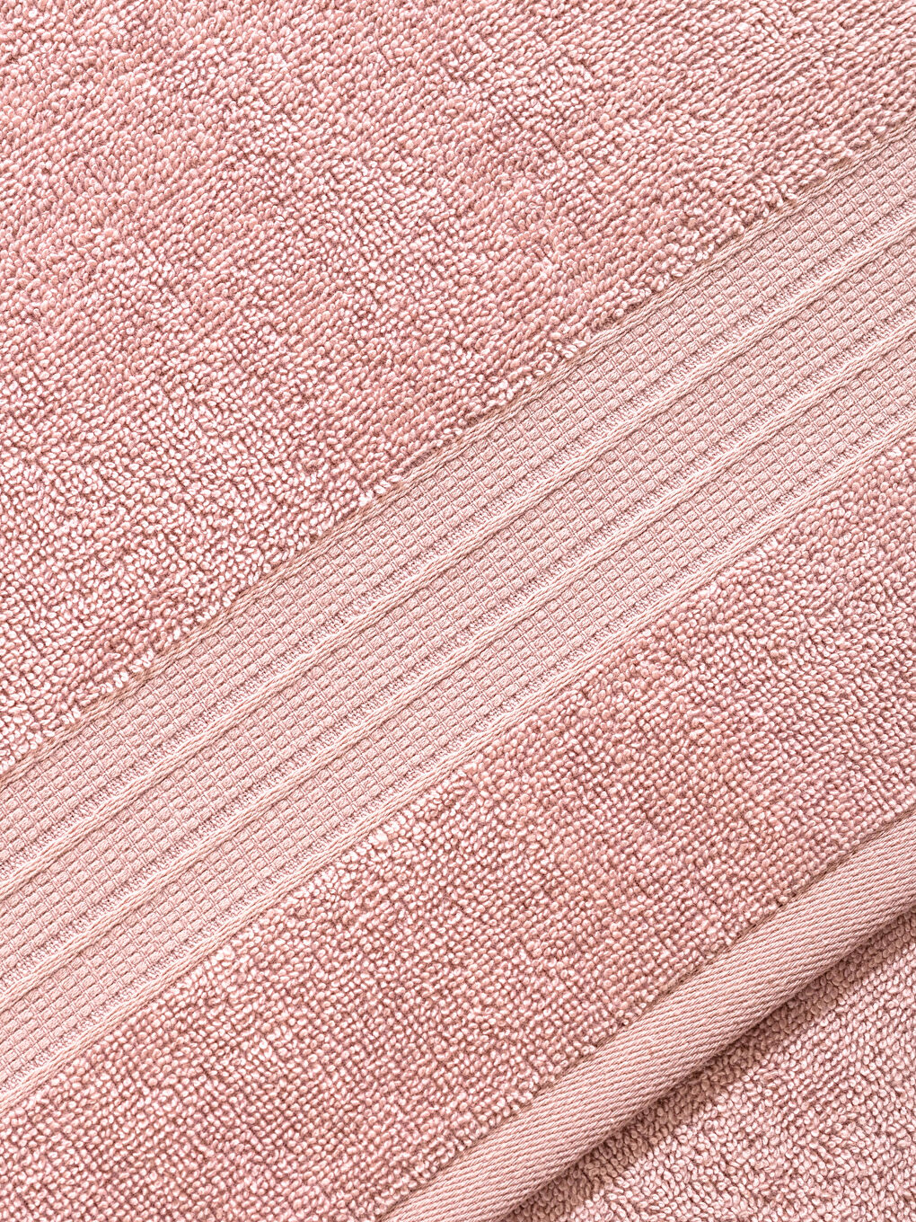 Pembe Düz Pamuklu Banyo Havlusu 70x140 cm-2