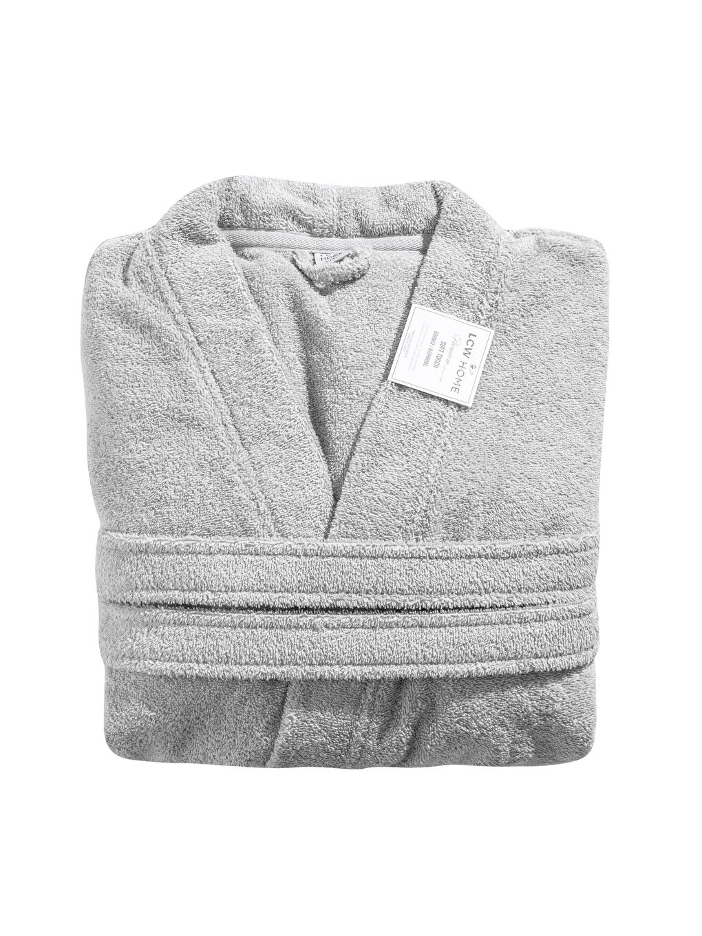 Plain V Neck Cotton Long Men's Bathrobe-4