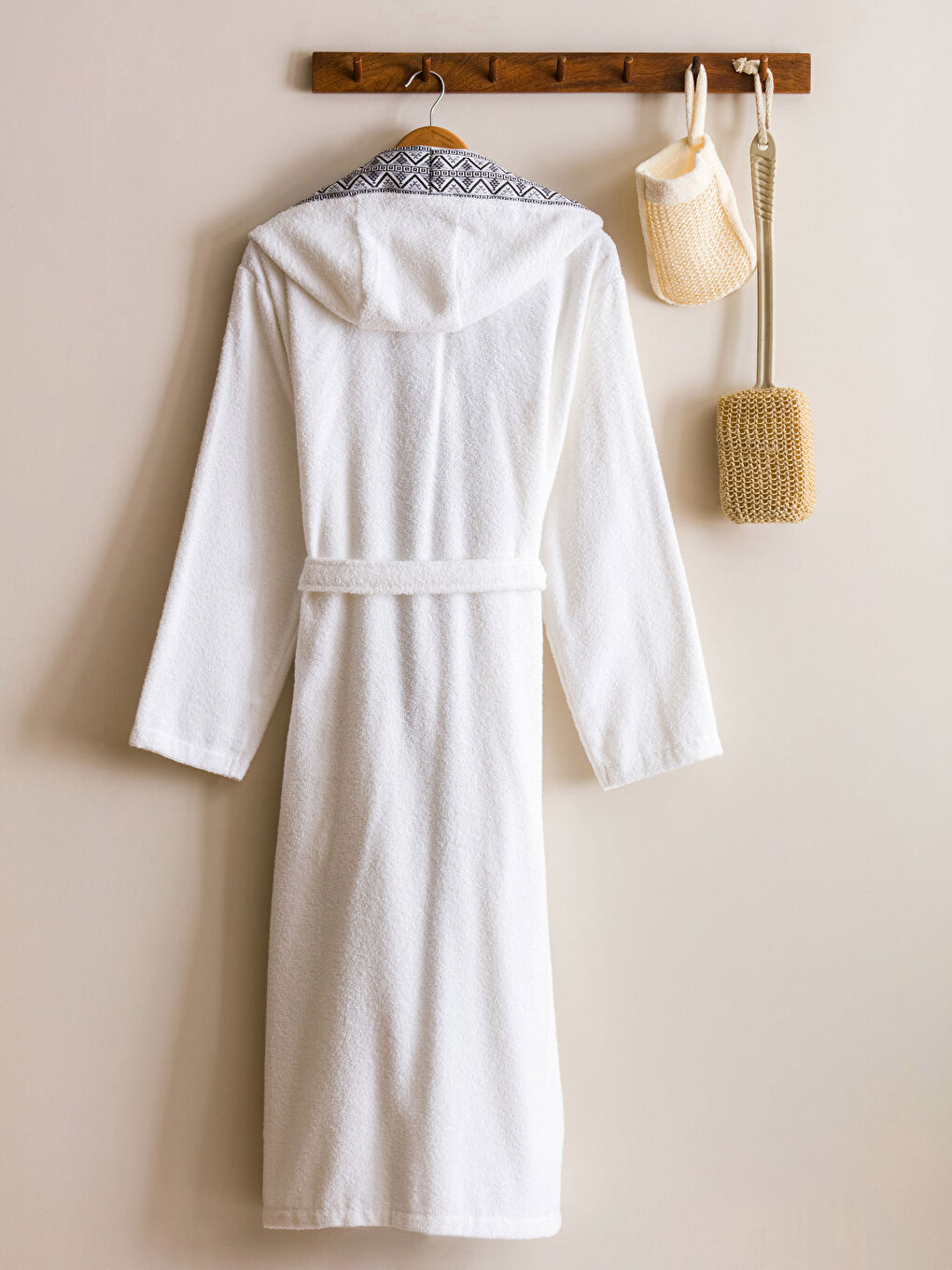 Cotton Hooded Women's Bathrobe-1