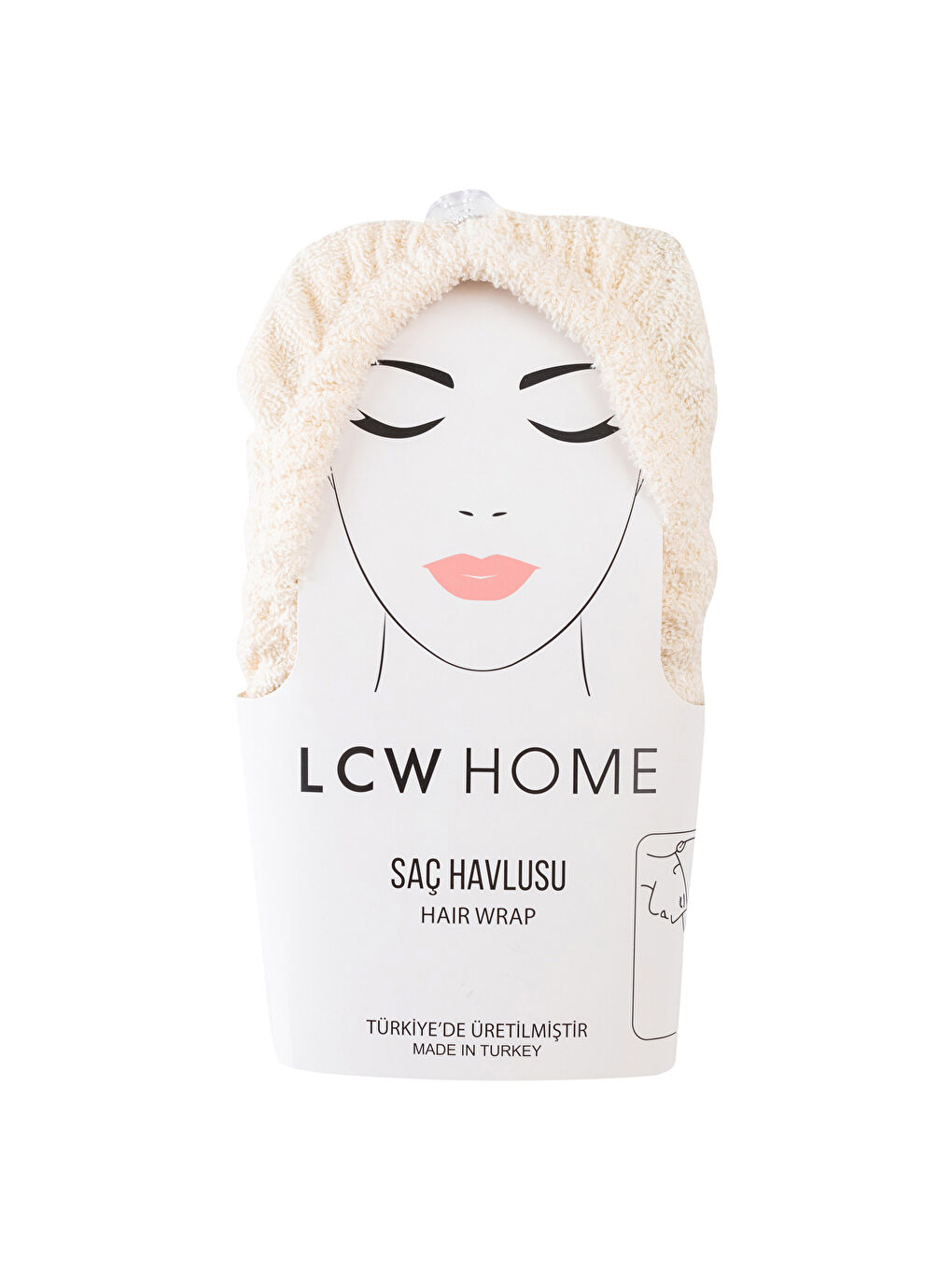 Serviette à cheveux en coton pour Femmes-2