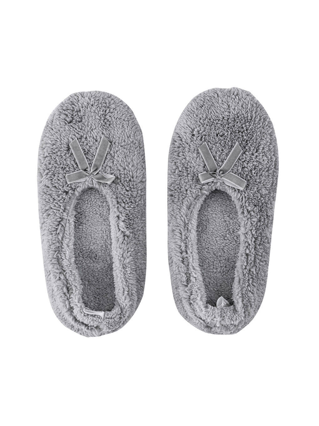 Gri Kadın Pelüş Ev Terliği-4