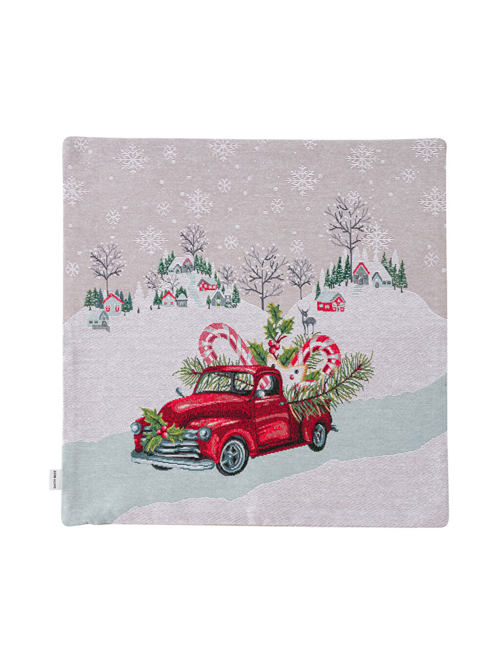 LCW HOME Christmas Themed Tapestry Pillow Cover 45x45 Cm -W2FC53Z8-F9C