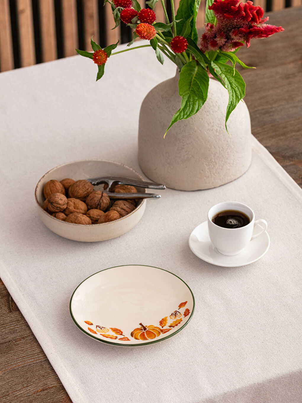 Karışık Baskılı Seramik Pasta Tabağı 16 cm-1