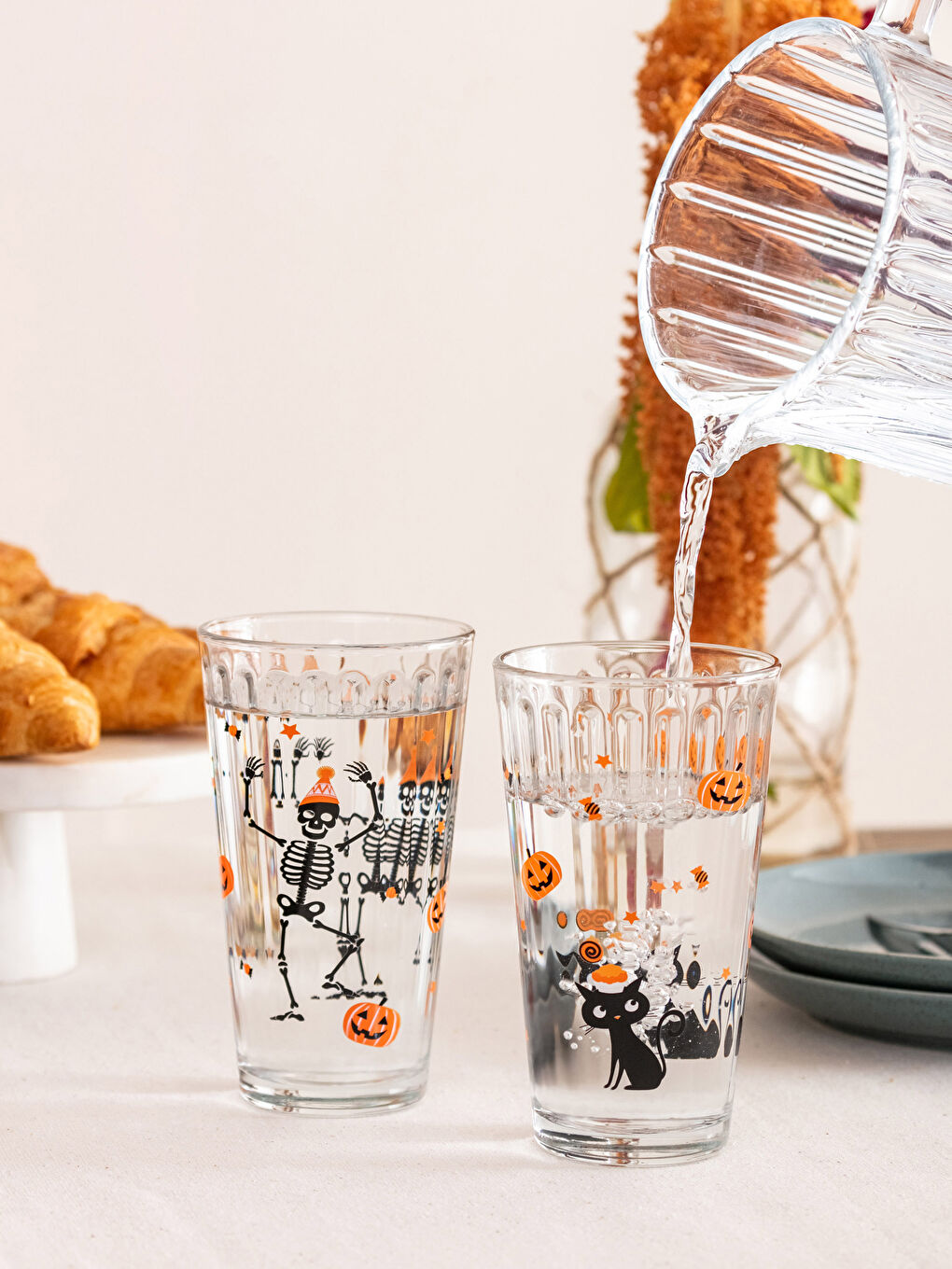 Printed Glass Cup of 2 365 Ml -W2FJ02Z8-F9C