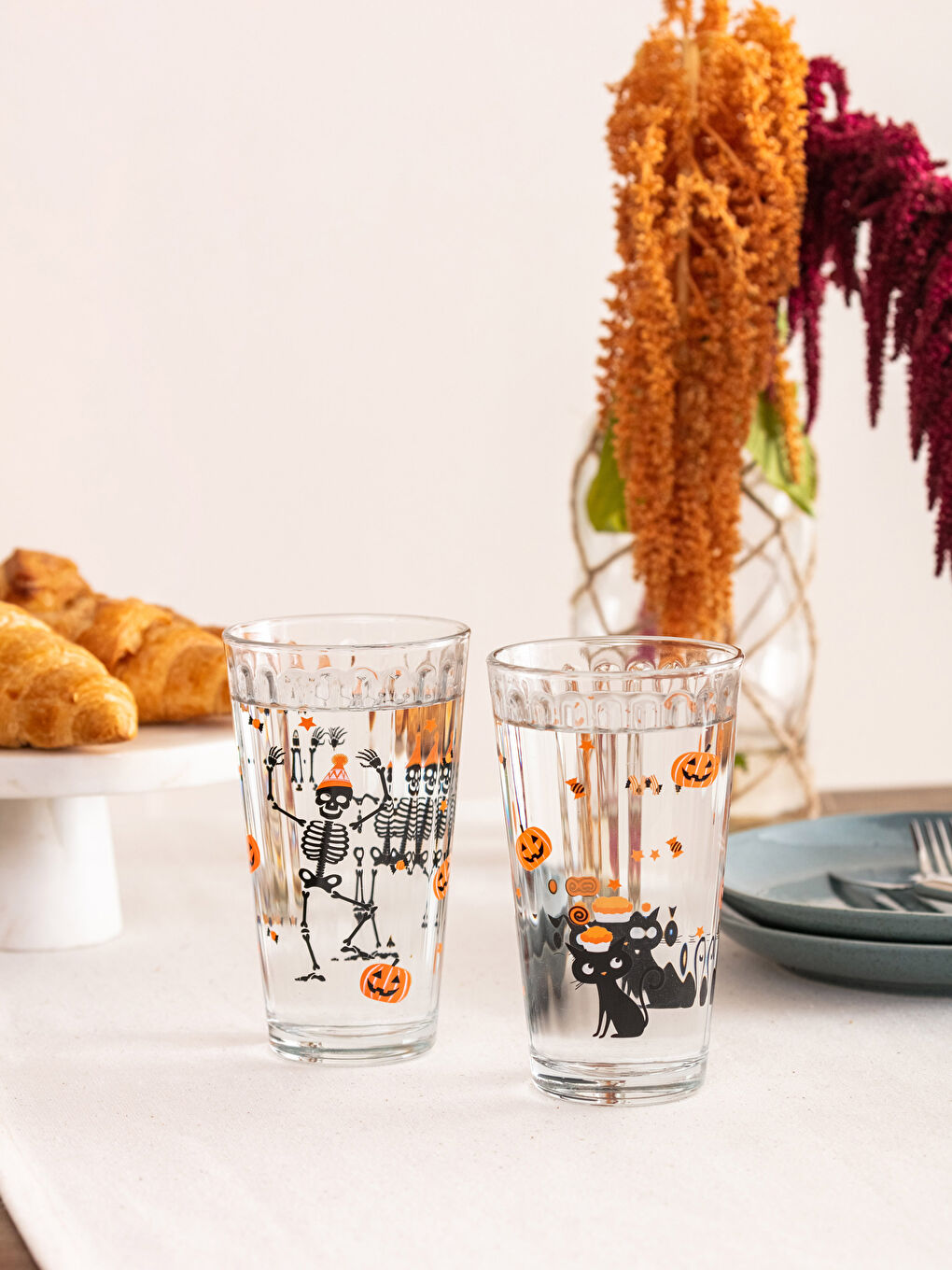 Printed Glass Cup of 2 365 Ml -W2FJ02Z8-F9C
