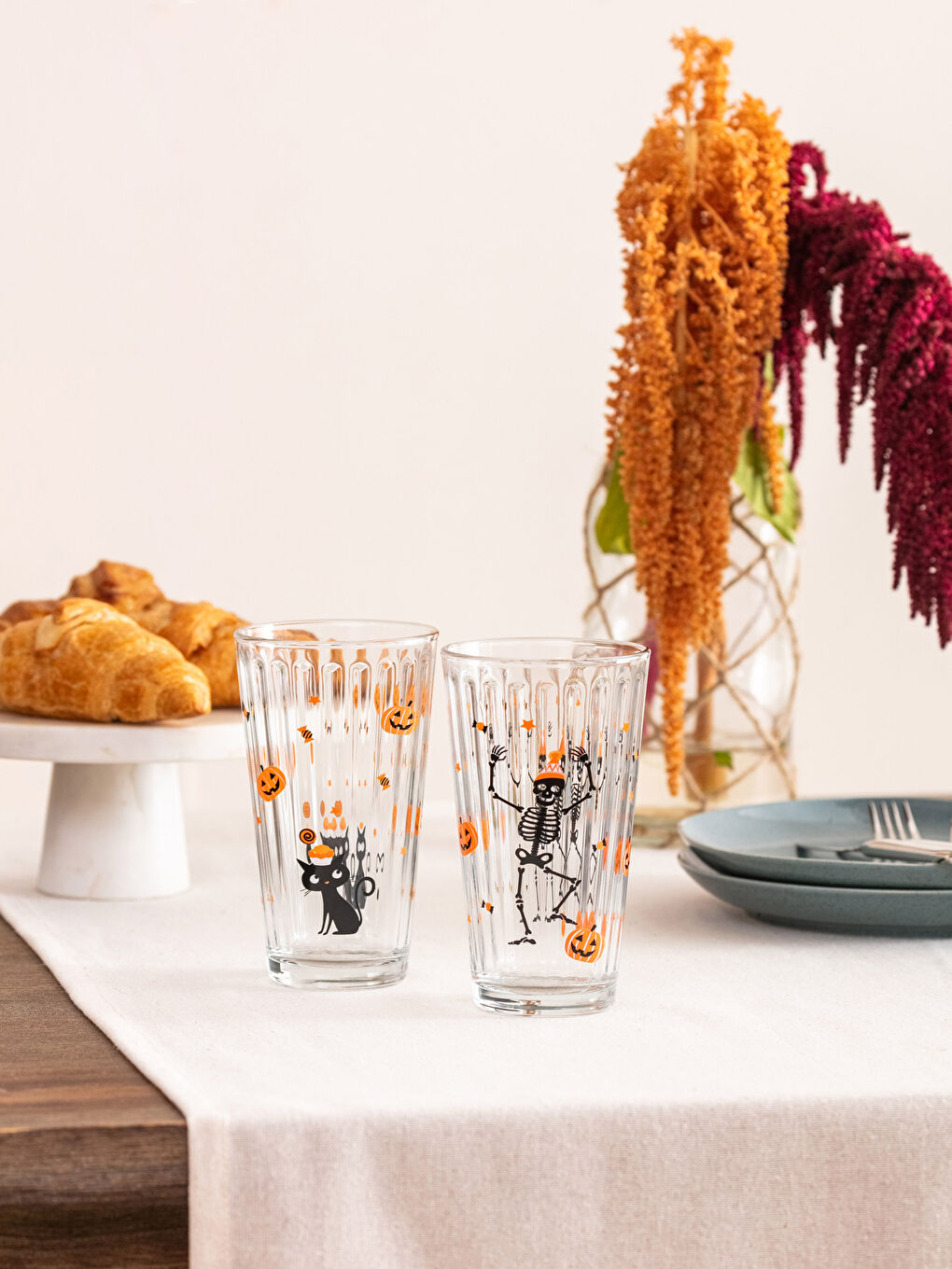 Printed Glass Cup of 2 365 Ml -W2FJ02Z8-F9C
