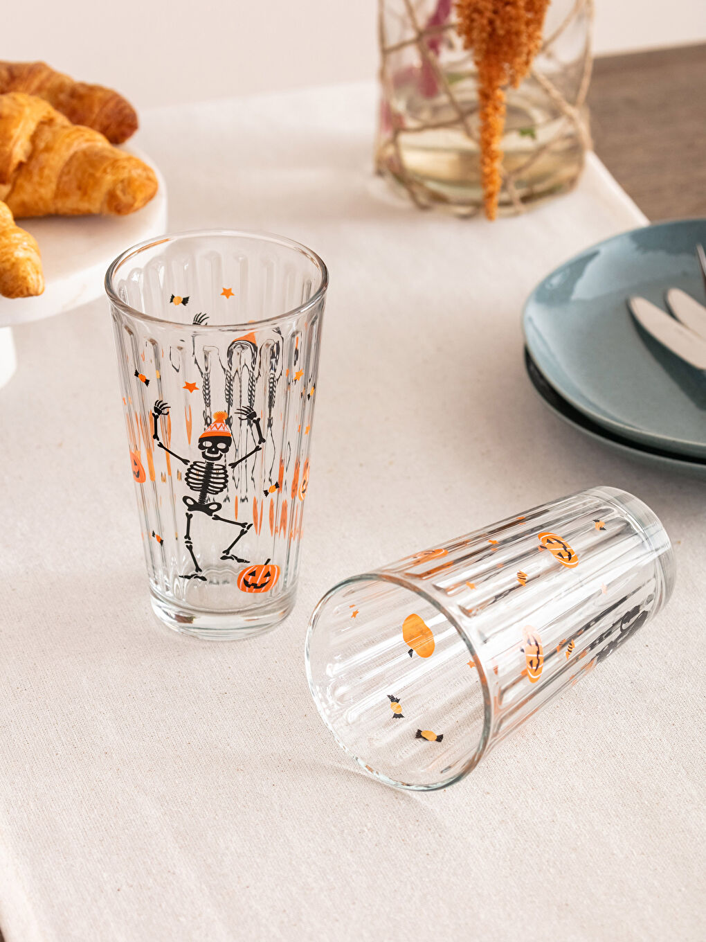 Printed Glass Cup of 2 365 Ml -W2FJ02Z8-F9C