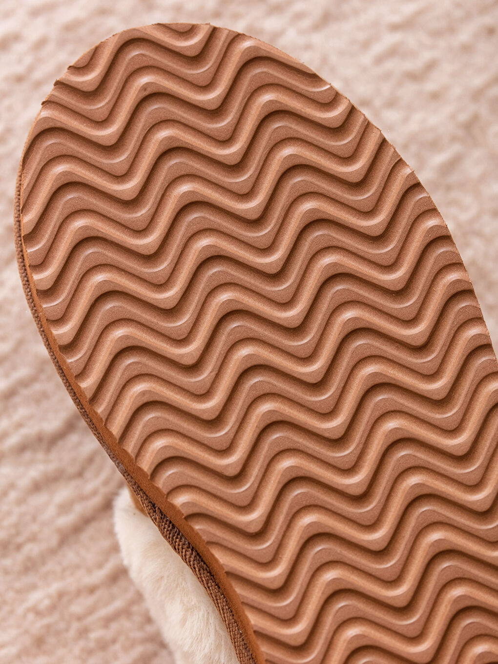 LCW HOME Front covered suede woman home slippers -W2FK07Z8-SPG