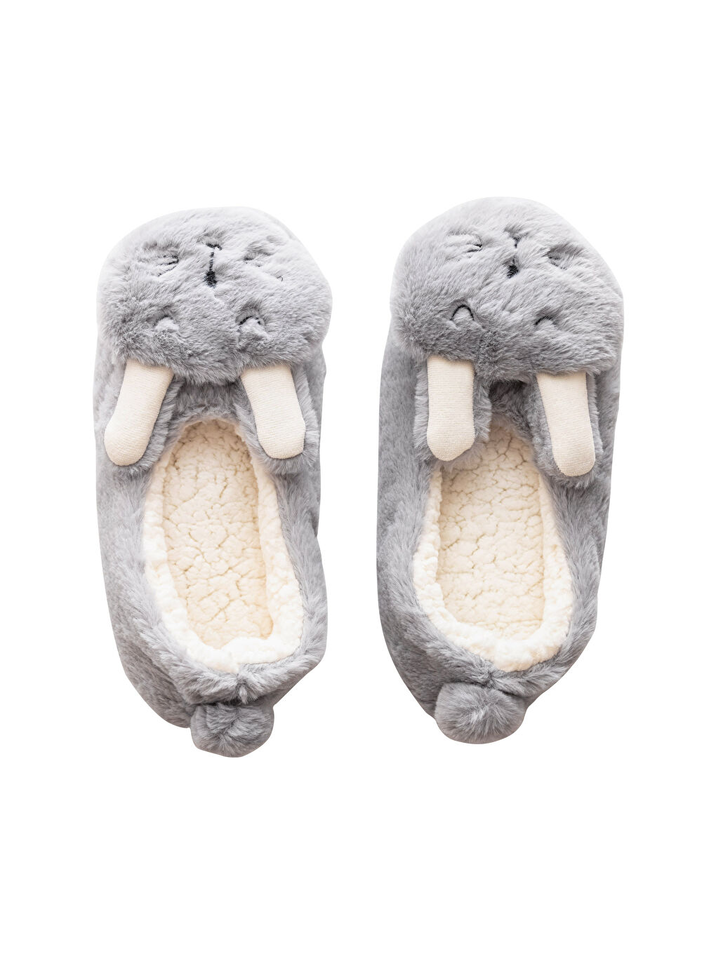 әйелдерге арналған қоян кестеленген үлпілдек үйге арналған тәпішкелер-5