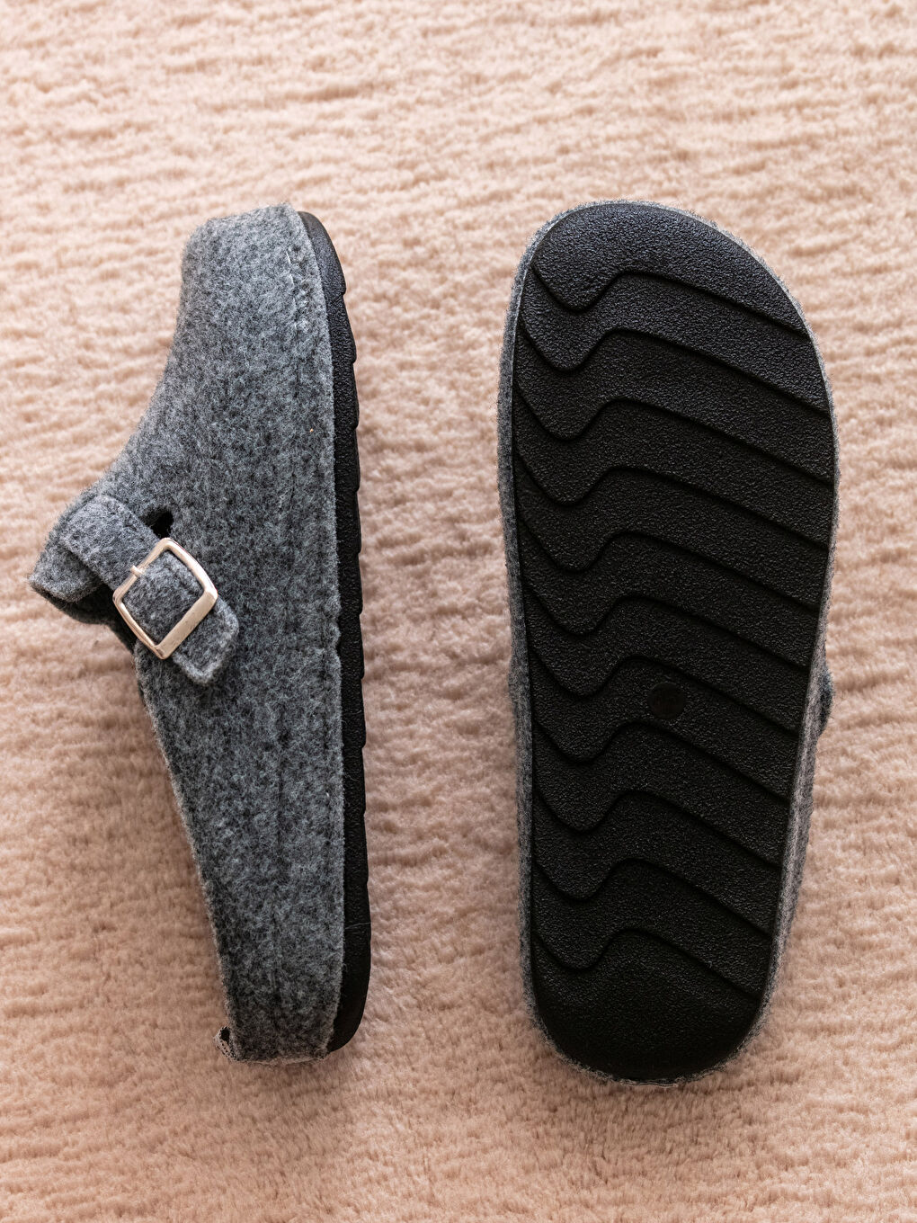 Papuci de casă pentru femei, cu detaliu tip cataramă-3