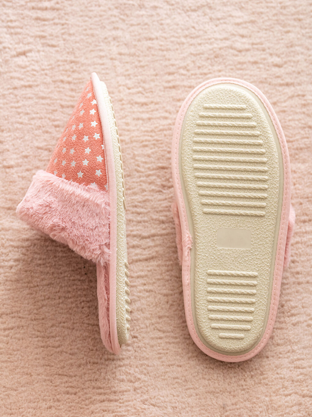 Papuci de Casă Imprimați din Pluș pentru Femei-3