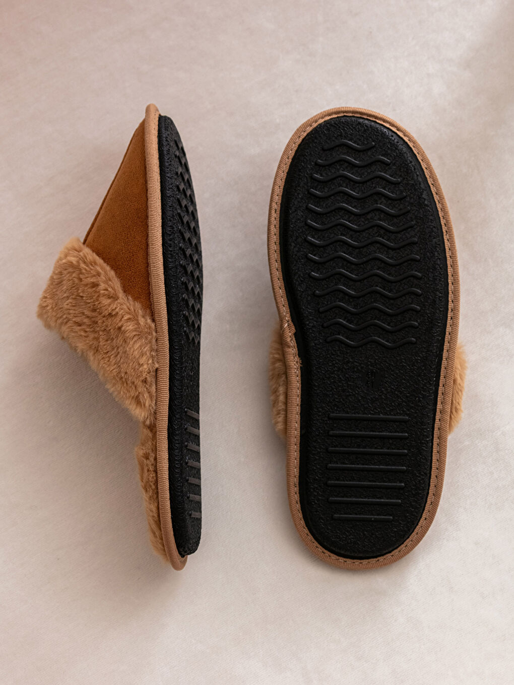 Papuci de Casă Plați din Catifea pentru Bărbați-2