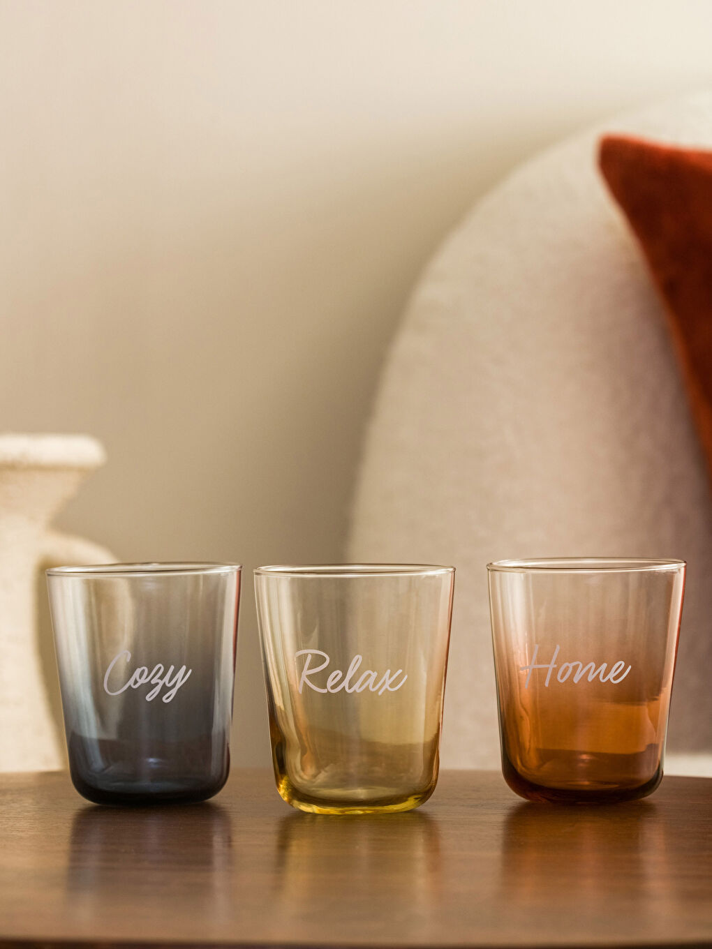 Lacivert Baskılı Cam Bardak 3'lü 315 ml-2