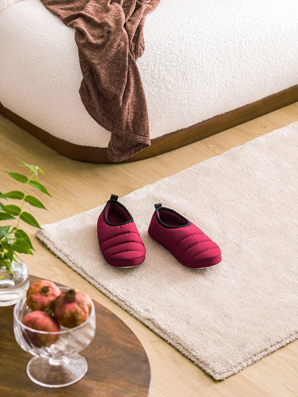 Bordo Kadın Ev Ayakkabısı