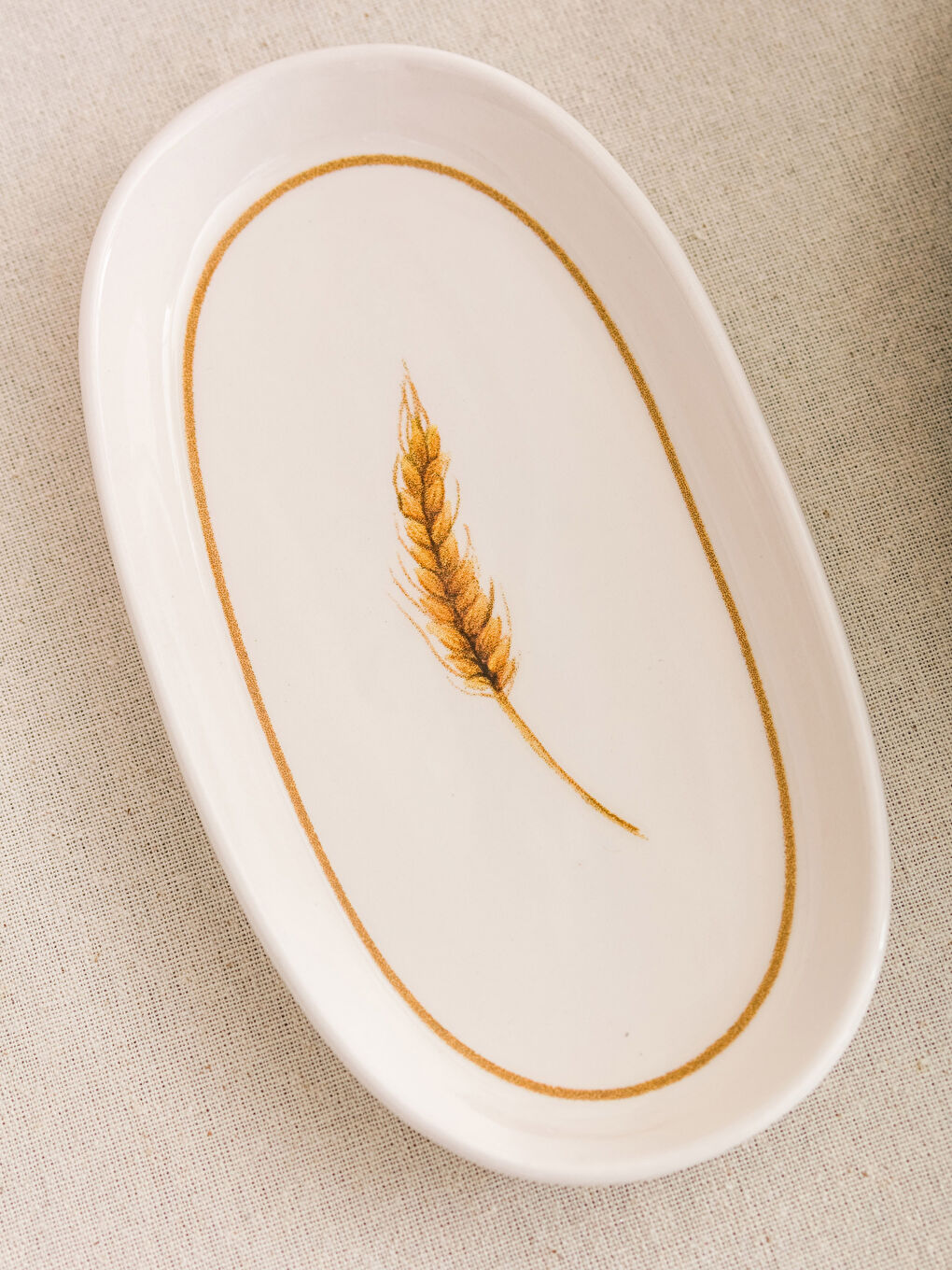 Karışık Baskılı Seramik Salata Sunum Tabağı 22 cm-2