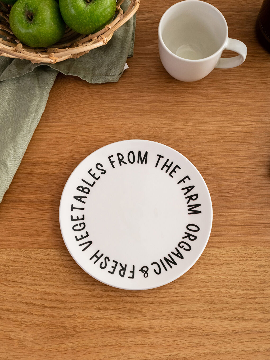 Karışık Baskılı Seramik Pasta Tabağı 19 cm-1