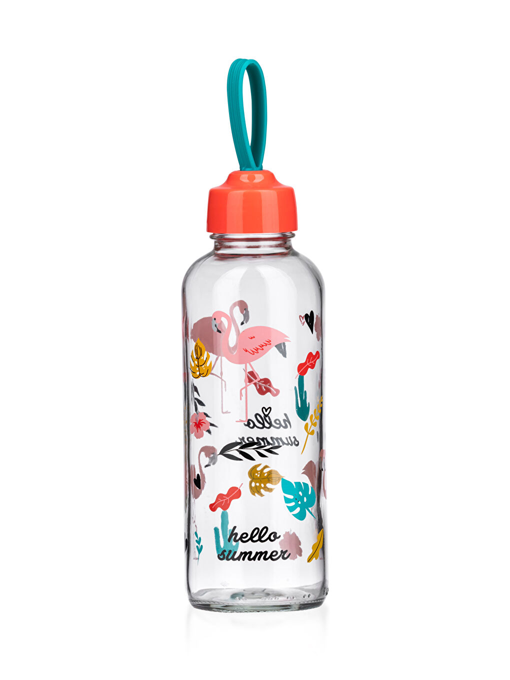 Flamingo Printed Glass Flask 500 Ml-3