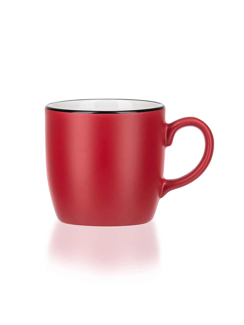 Kırmızı Düz Seramik Kupa 320 ml-4