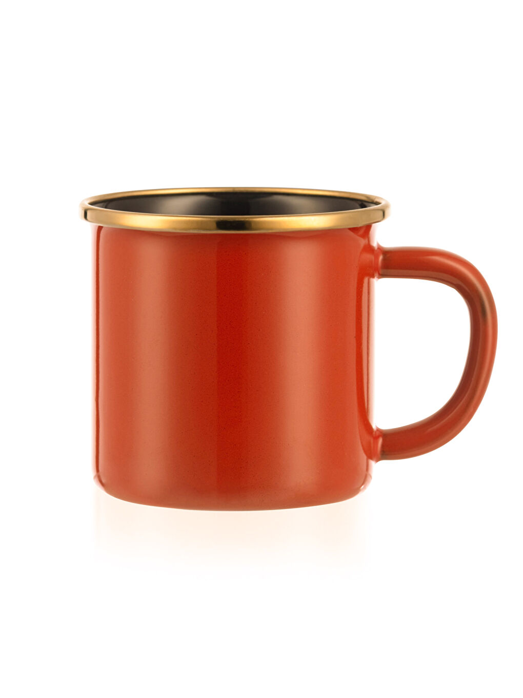 Turuncu Emaye Kupa Bardak 8 cm-3