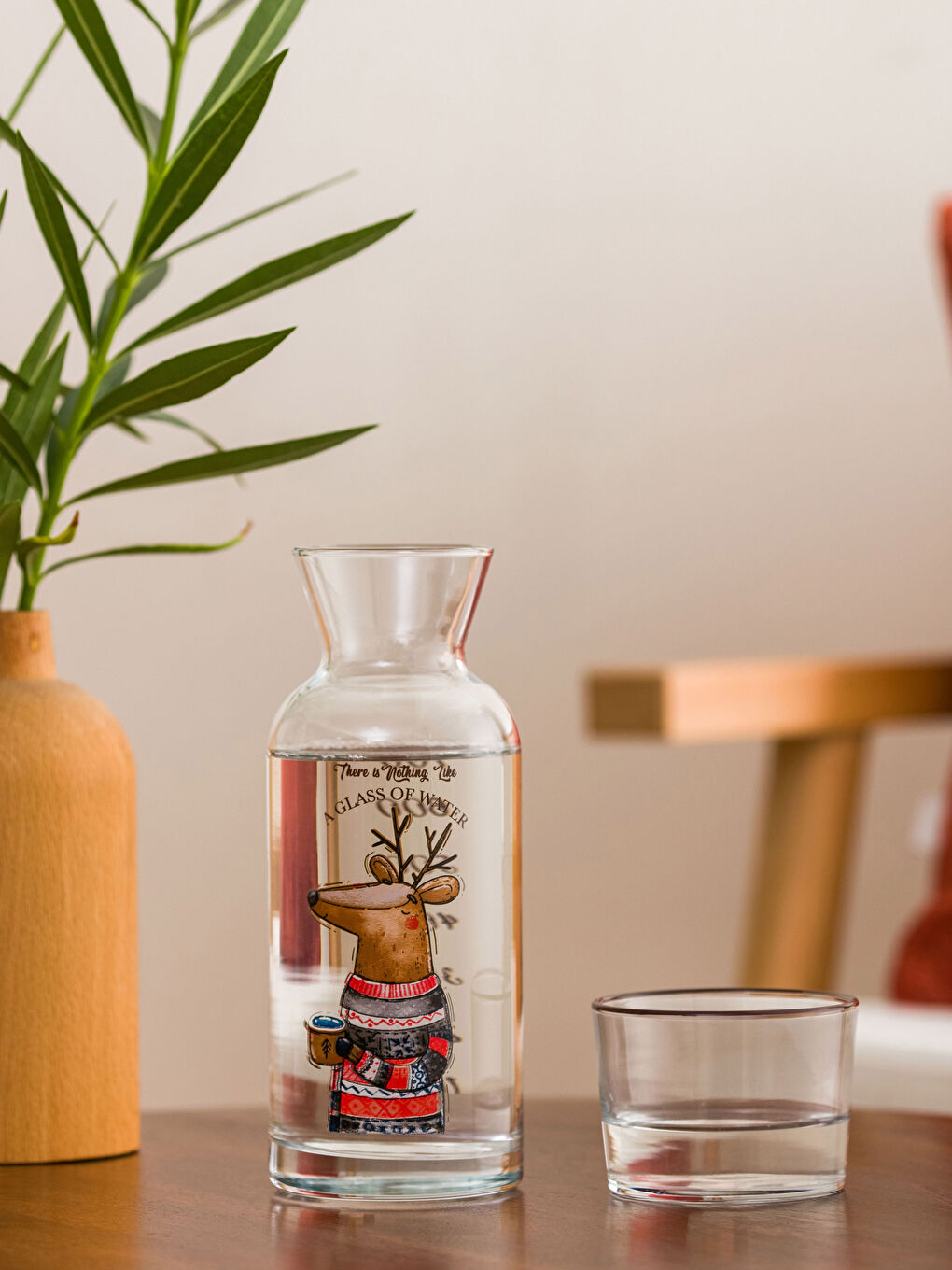 LCW HOME Baskılı Cam Kapaklı Karaf Sürahi 700 ml -W2G429Z8-F9C