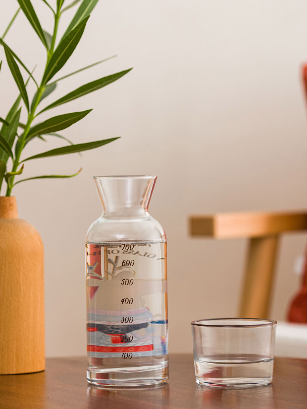 LCW HOME Baskılı Cam Kapaklı Karaf Sürahi 700 ml -W2G429Z8-F9C