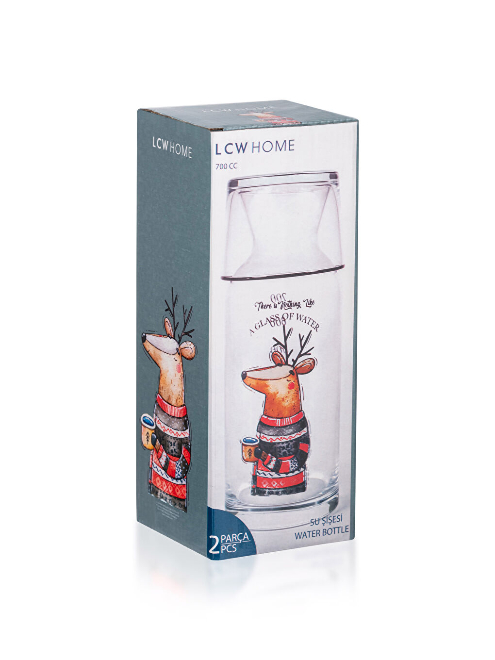 LCW HOME Baskılı Cam Kapaklı Karaf Sürahi 700 ml -W2G429Z8-F9C