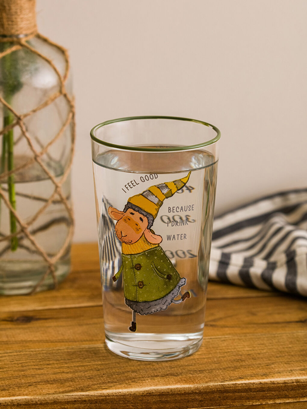 Karışık Baskılı Cam Su Bardağı 570 ml