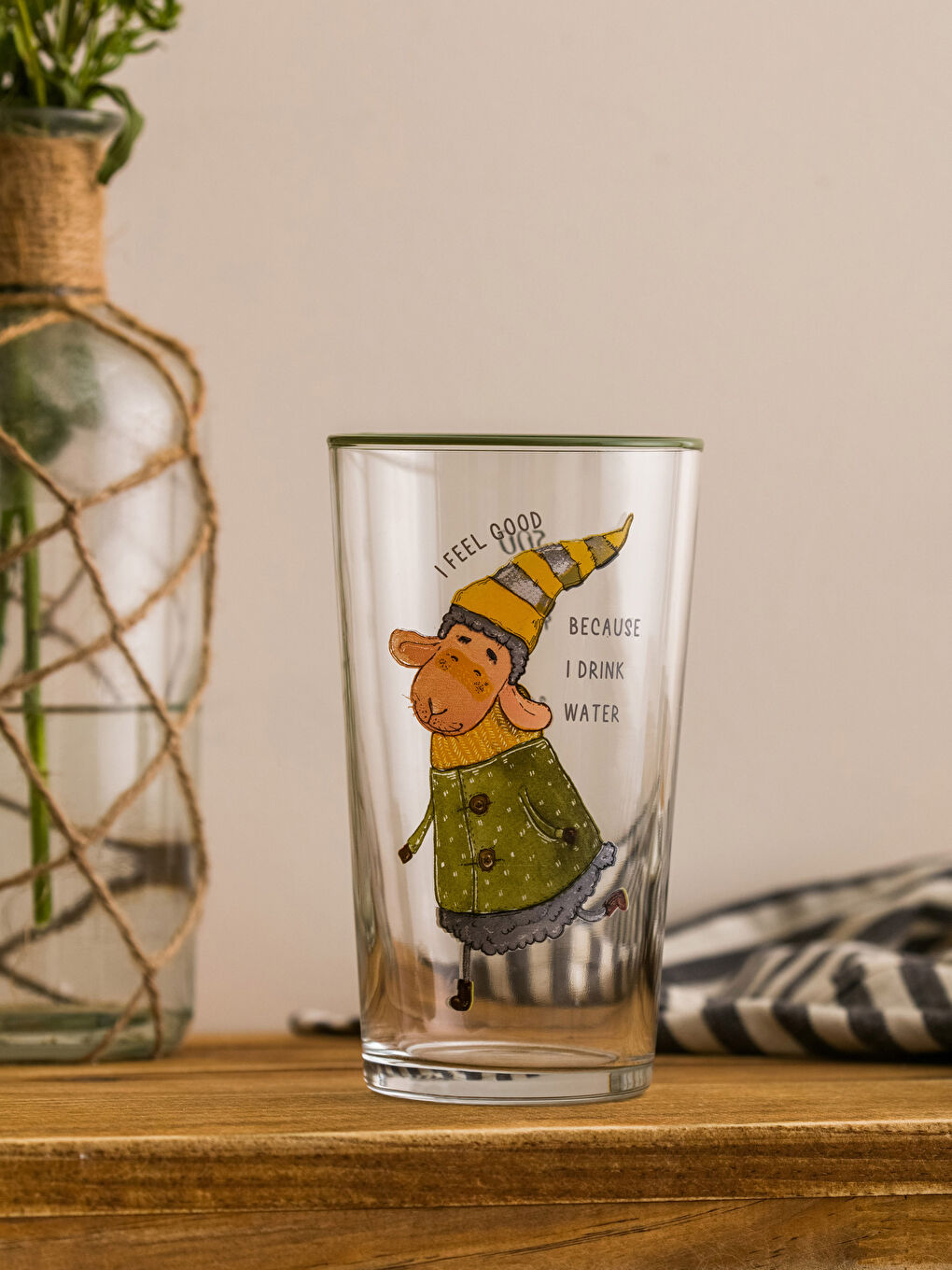 Karışık Baskılı Cam Su Bardağı 570 ml-1