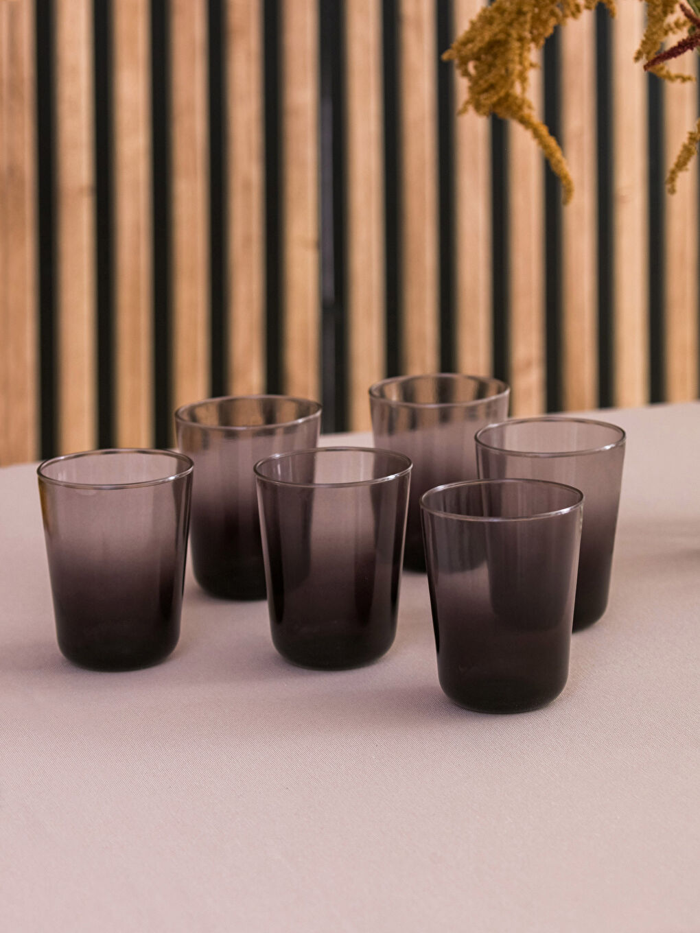 Siyah Cam Bardak Seti 6'lı 250 ml-2