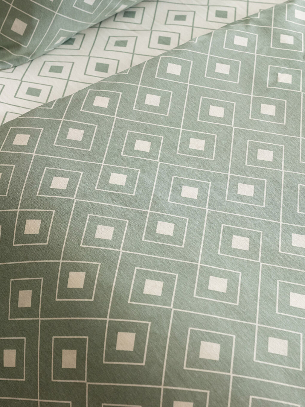 Geometric Patterned Single Duvet Cover Set-5
