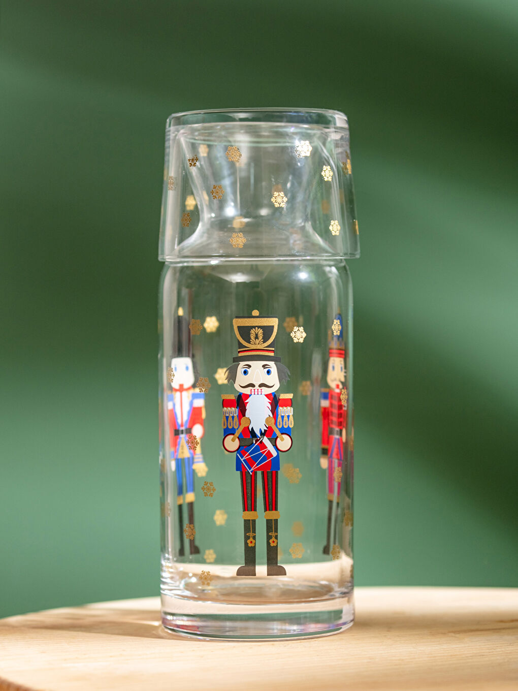 Karışık Fındıkkıran Baskılı Cam Bardaklı Sürahi 720 ml-1