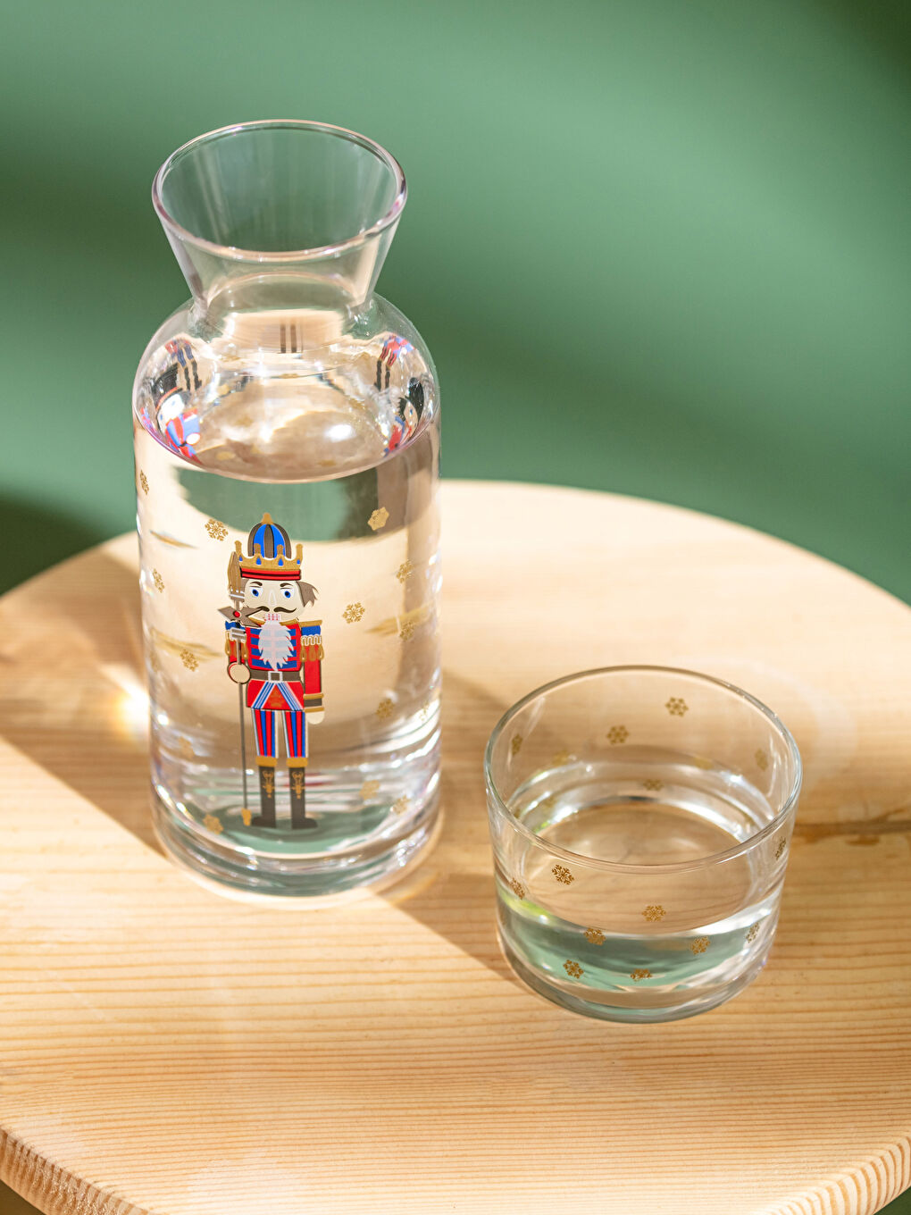 Karışık Fındıkkıran Baskılı Cam Bardaklı Sürahi 720 ml-2