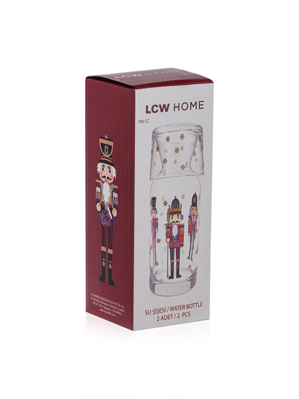 Karışık Fındıkkıran Baskılı Cam Bardaklı Sürahi 720 ml-3