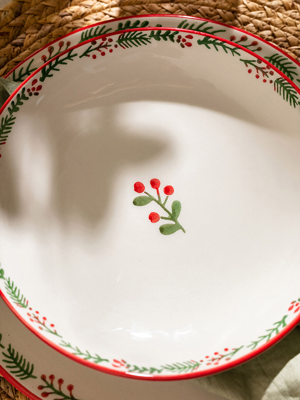 Karışık Yılbaşı Temalı Seramik Pasta Tabağı 21 cm-2