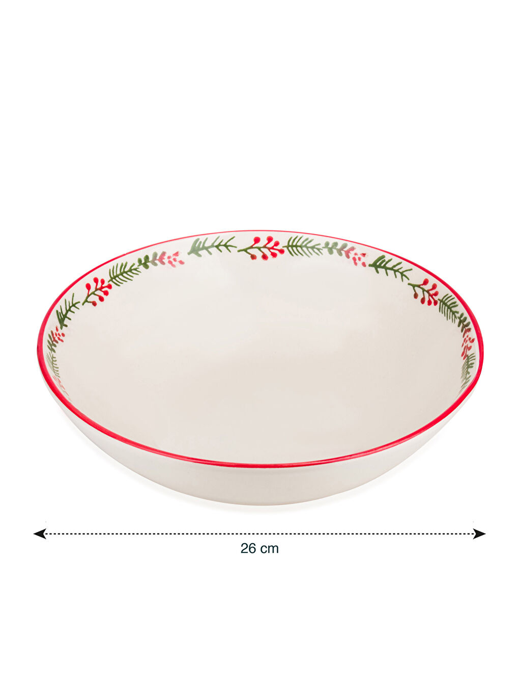 Керамична чиния за сервиране с отпечатан дизайн 26 см-3